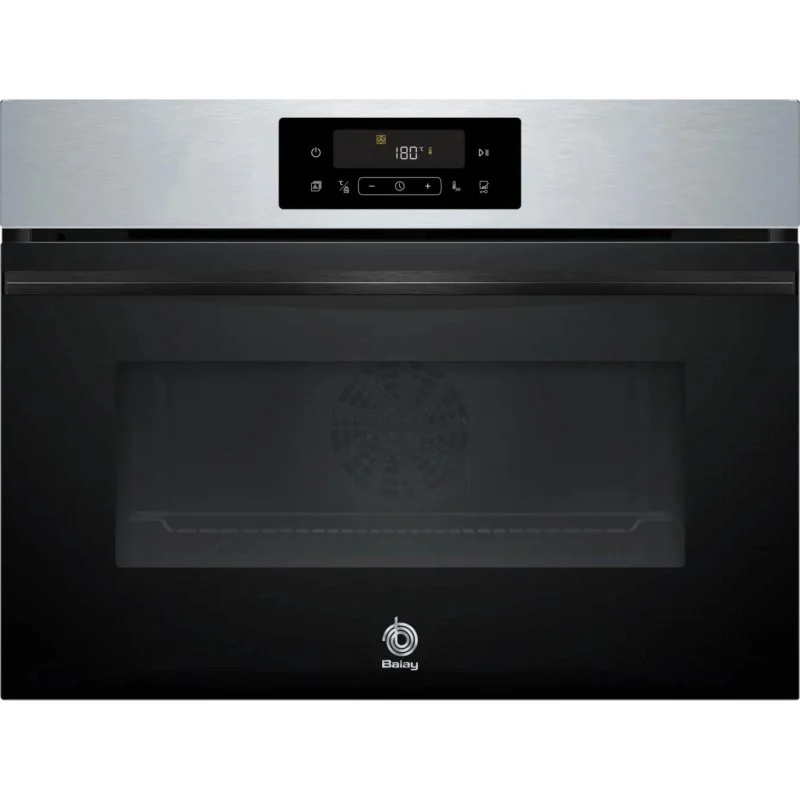Detalle de Balay 3CB4821X3: Horno eléctrico de 47 L en negro/inox con pirólisis, control táctil y AutoChef