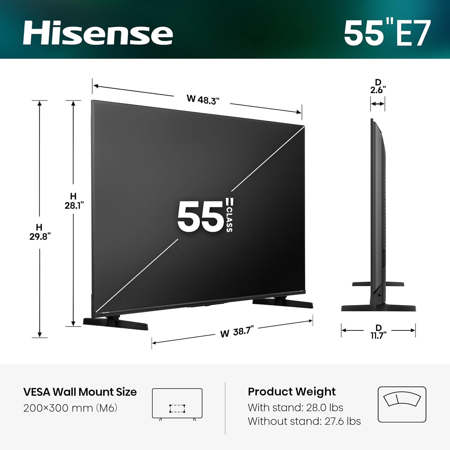 Detalle de Hisense 4K TV, 55-inch