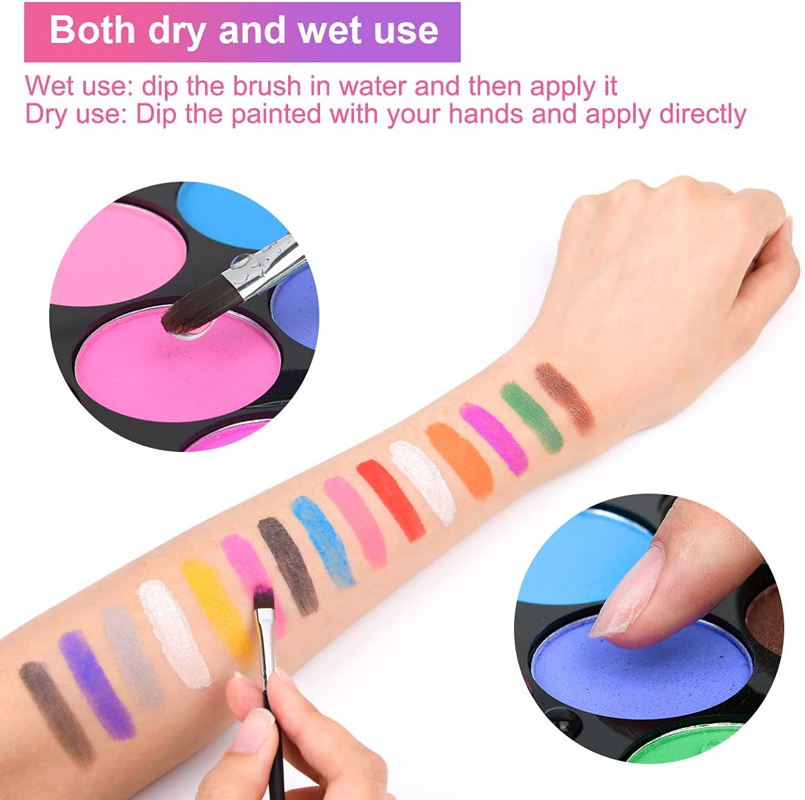 Thumbnail 3 de URAQT Body Painting kit 15 colori per trucco viso e corpo 🎨