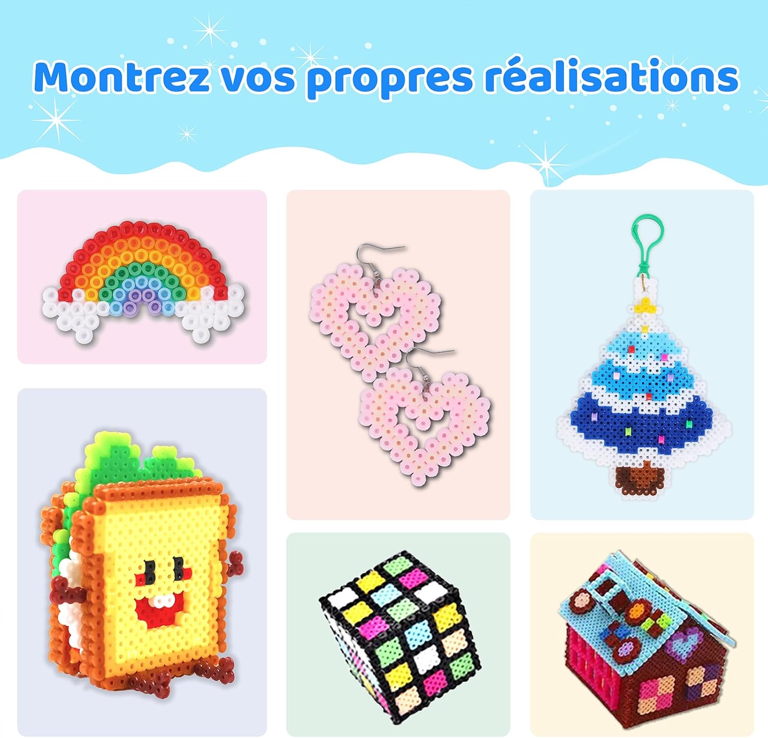 Thumbnail 3 de BLOT Perles à Repasser 24 Couleurs 4000 Fusible – kit de bricolage créatif (5mm)