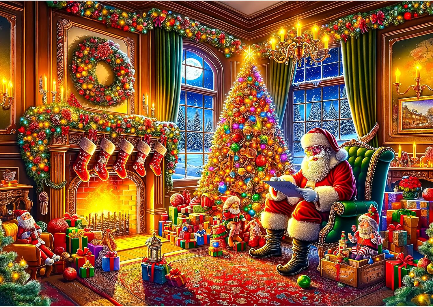 Thumbnail 1 de WOODEN.CITY Puzzle de Noël 1000 pièces pour adultes 🎁