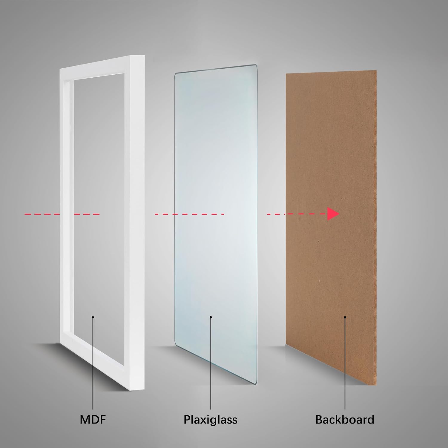 Detalle de KAIWIN 2er Set Bilderrahmen 40x60 cm