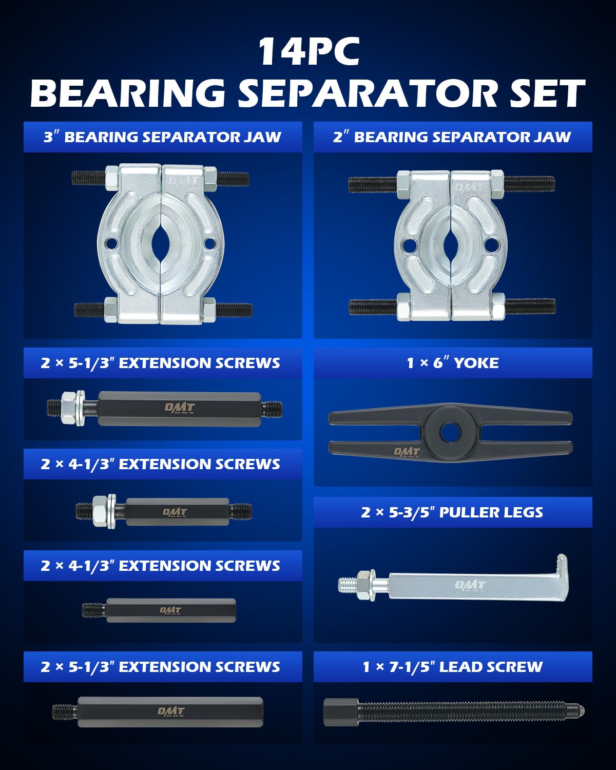 Detalle 2 de Orion Motor Tech Bearing Puller Set 5 Ton