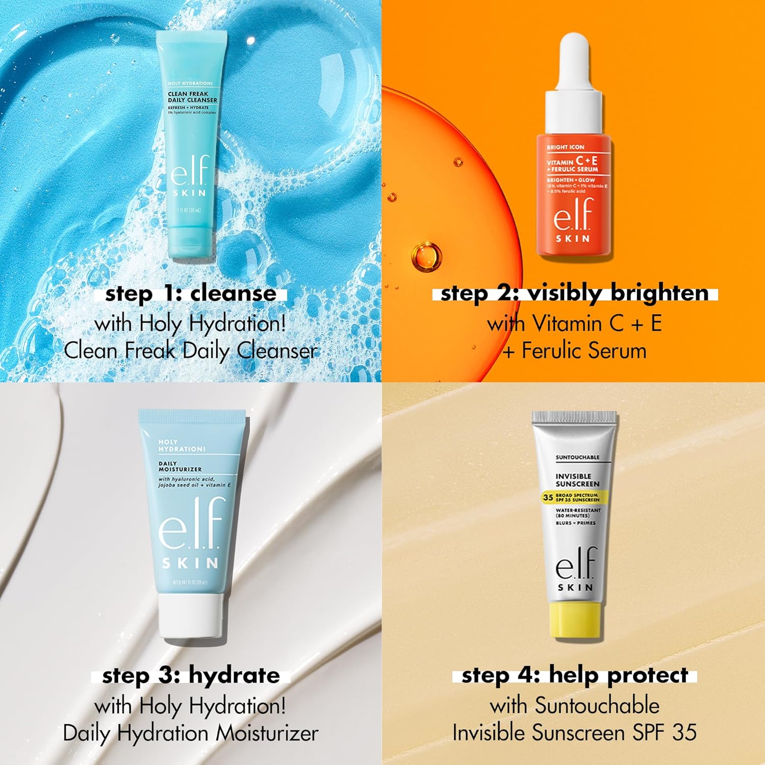 Detalle 2 de e.l.f. SKIN Wake the e.l.f. Up Skincare Kit 4pc
