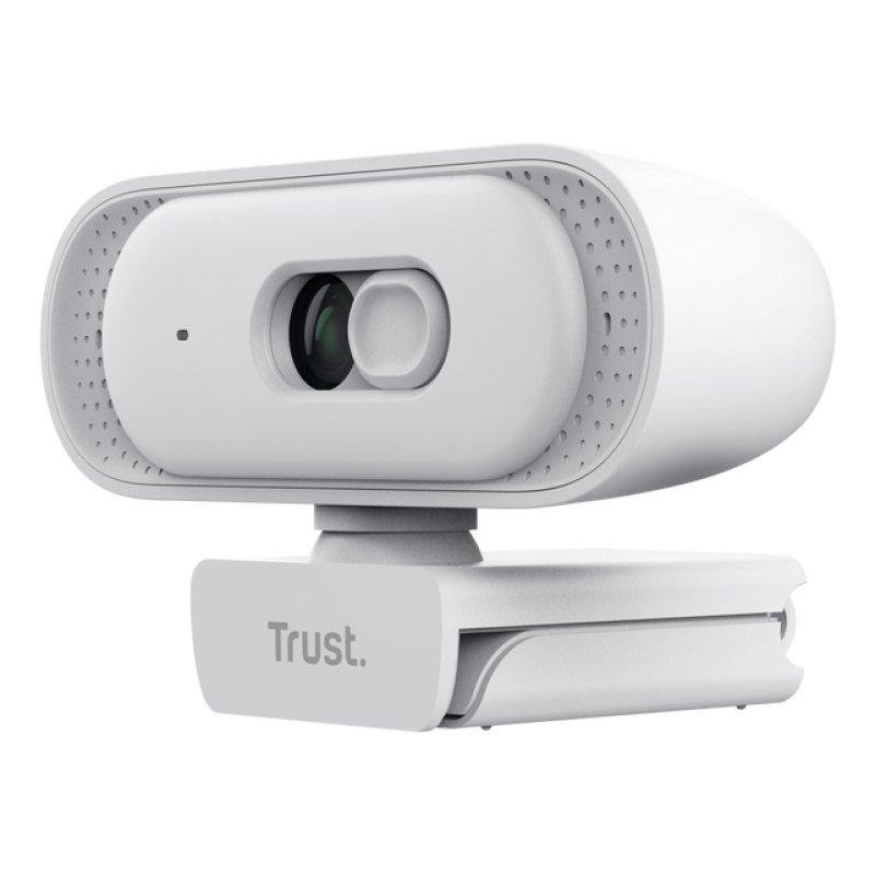 Detalle de Cámara web Trust Tomar 2K QHD Blanca: videoconferencias nítidas y sin complicaciones