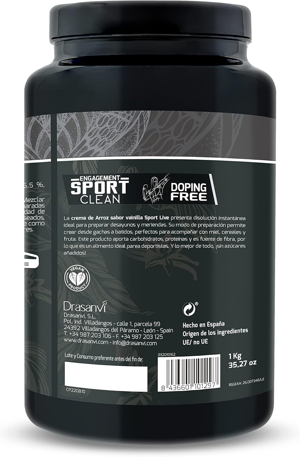 Thumbnail 2 de Drasanvi SPORT LIVE Crema de Arroz Vegana 🍚 1kg