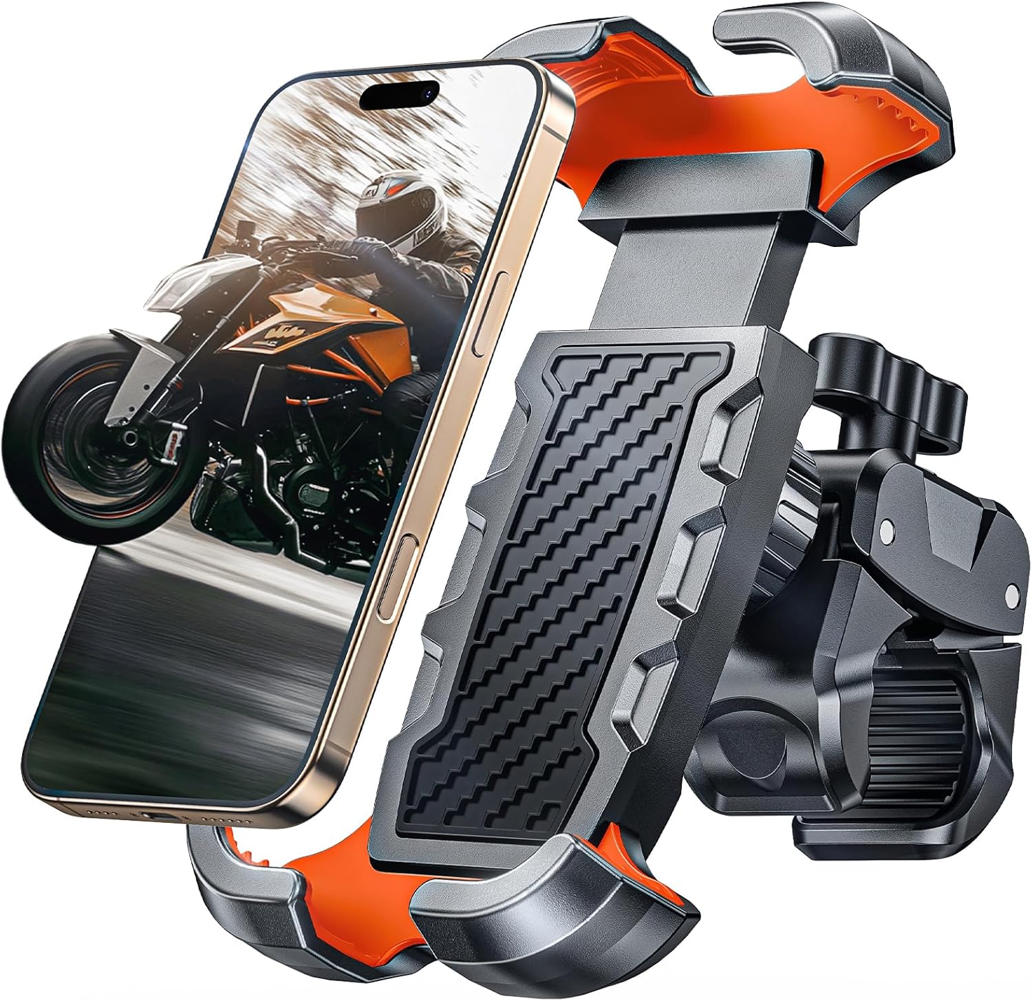 Detalle de CIRYCASE Bike Phone Holder with Heavy-Duty Clamp: Secure, versatile mount for 4.7"–6.8" phones