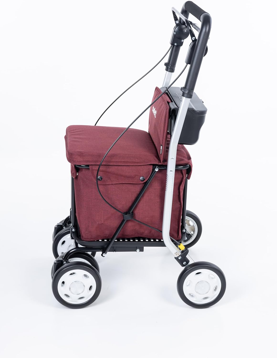 Detalle de Carlett Comfort Move – wózek zakupowy, siedzisko, torba 29 l, udźwig 15 kg