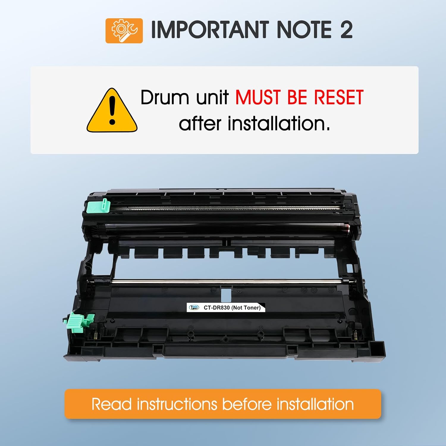 Thumbnail 2 de Cool Toner DR-830 DR830 Compatible Drum Unit, 2-Pack, Black