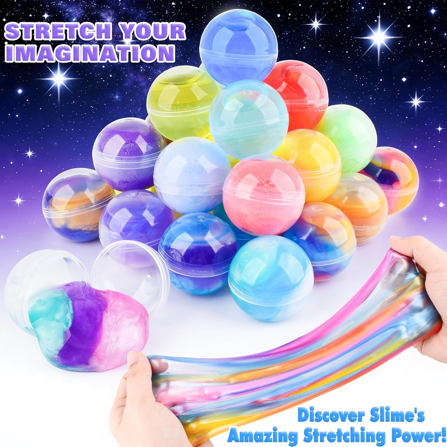 Thumbnail 1 de 32 Pack Galaxy Slime Ball slime party favours – super soft, stretchy and non-sticky