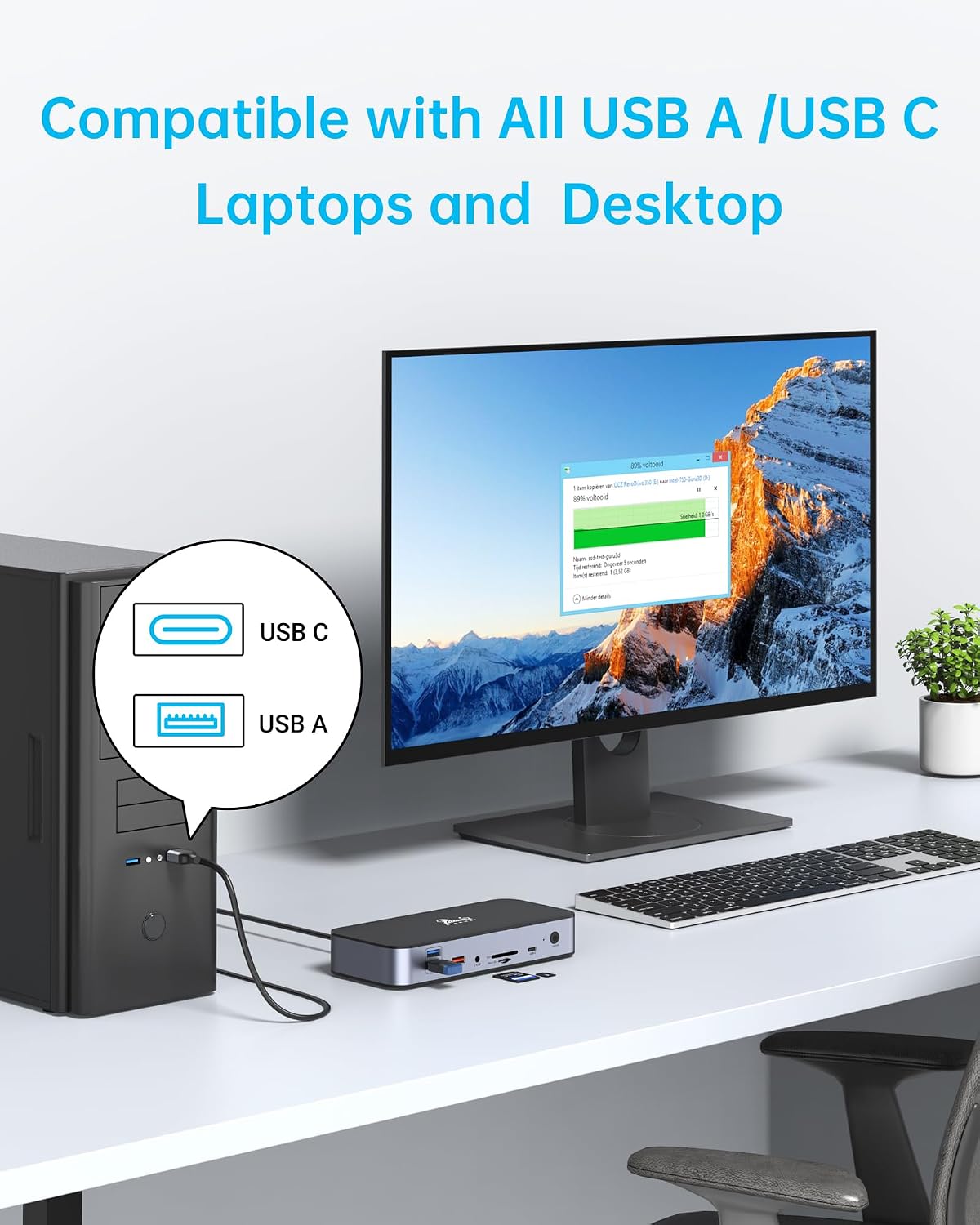Thumbnail 6 de LIONWEI DisplayLink Dockingstation 15 in 1