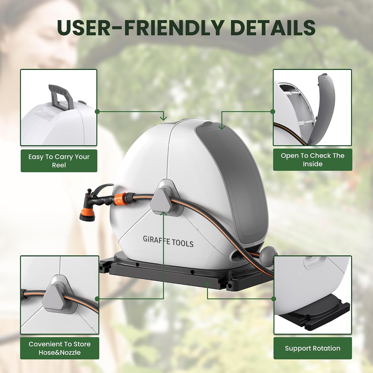 Thumbnail 6 de Giraffe Tools 25m Retractable Ground Mounted Hose Reel