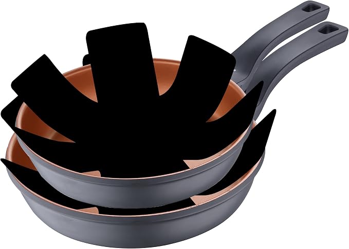 Detalle de SAN IGNACIO Bronze 🥘 Juego de 2 Sartenes Antiadherentes 24 y 28 cm