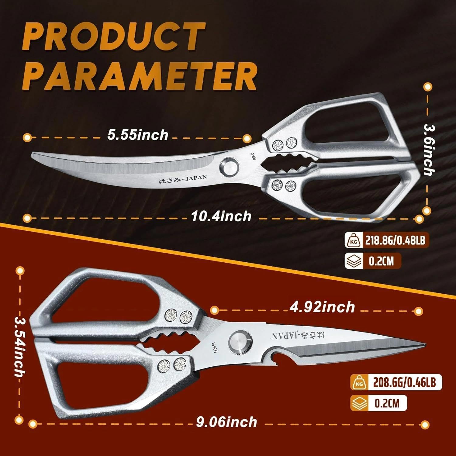 Thumbnail 5 de HUUSK Kitchen Scissors Set stainless steel kitchen shears ✂