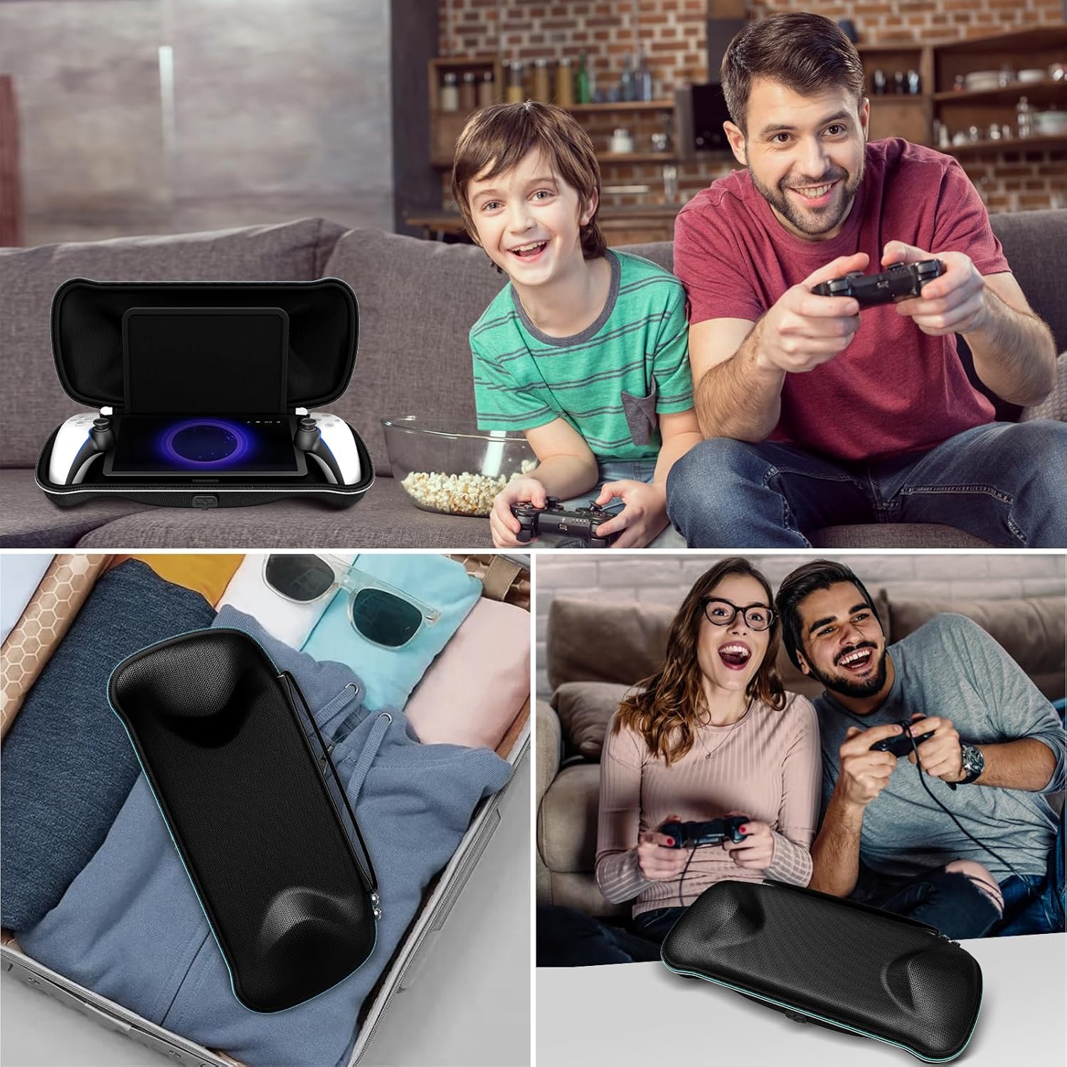 Thumbnail 6 de iVoler Custodia rigida con foro di ricarica per PlayStation Portal e 2 pellicole in vetro temperato 9H