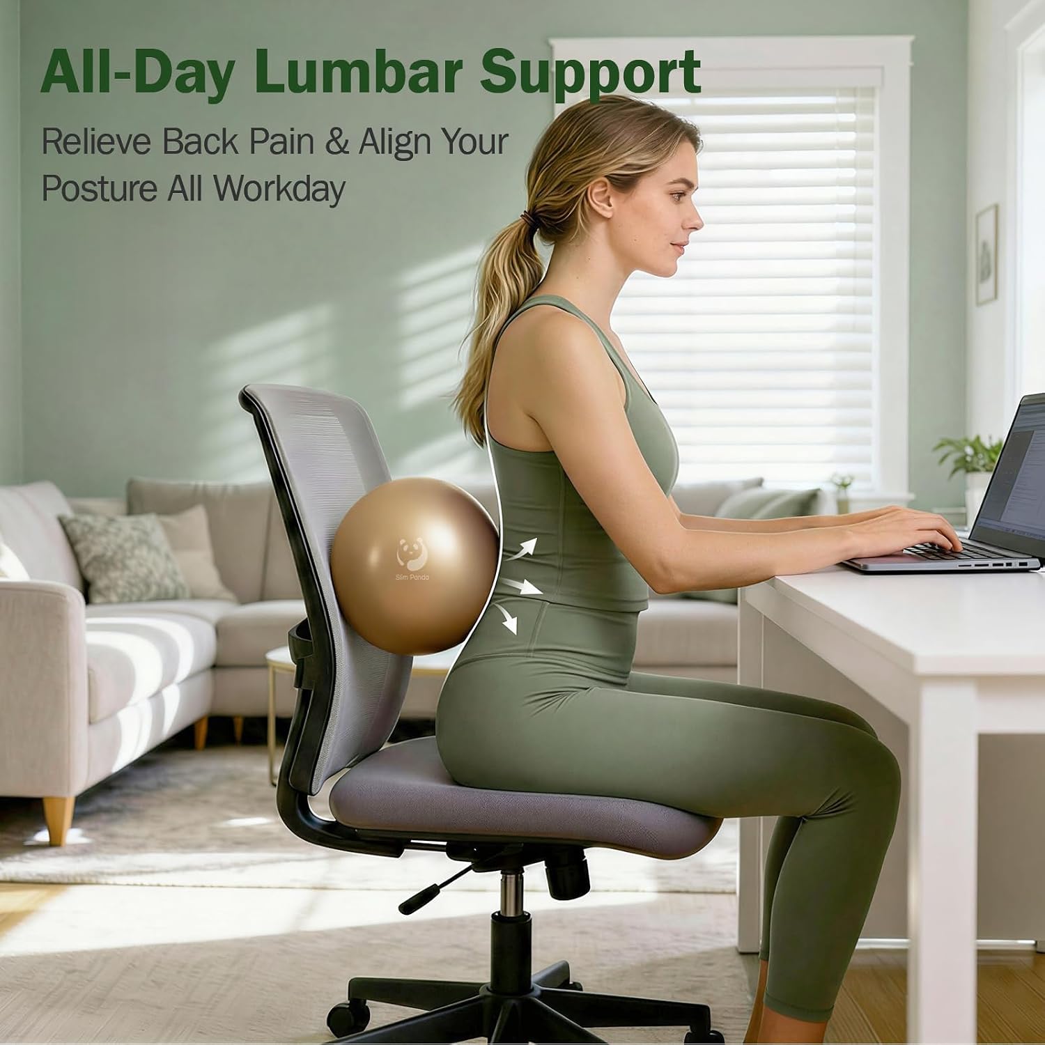 Detalle de Slim Panda Gymnastikball Klein, 23 cm – Soft Pilates Ball für Zuhause