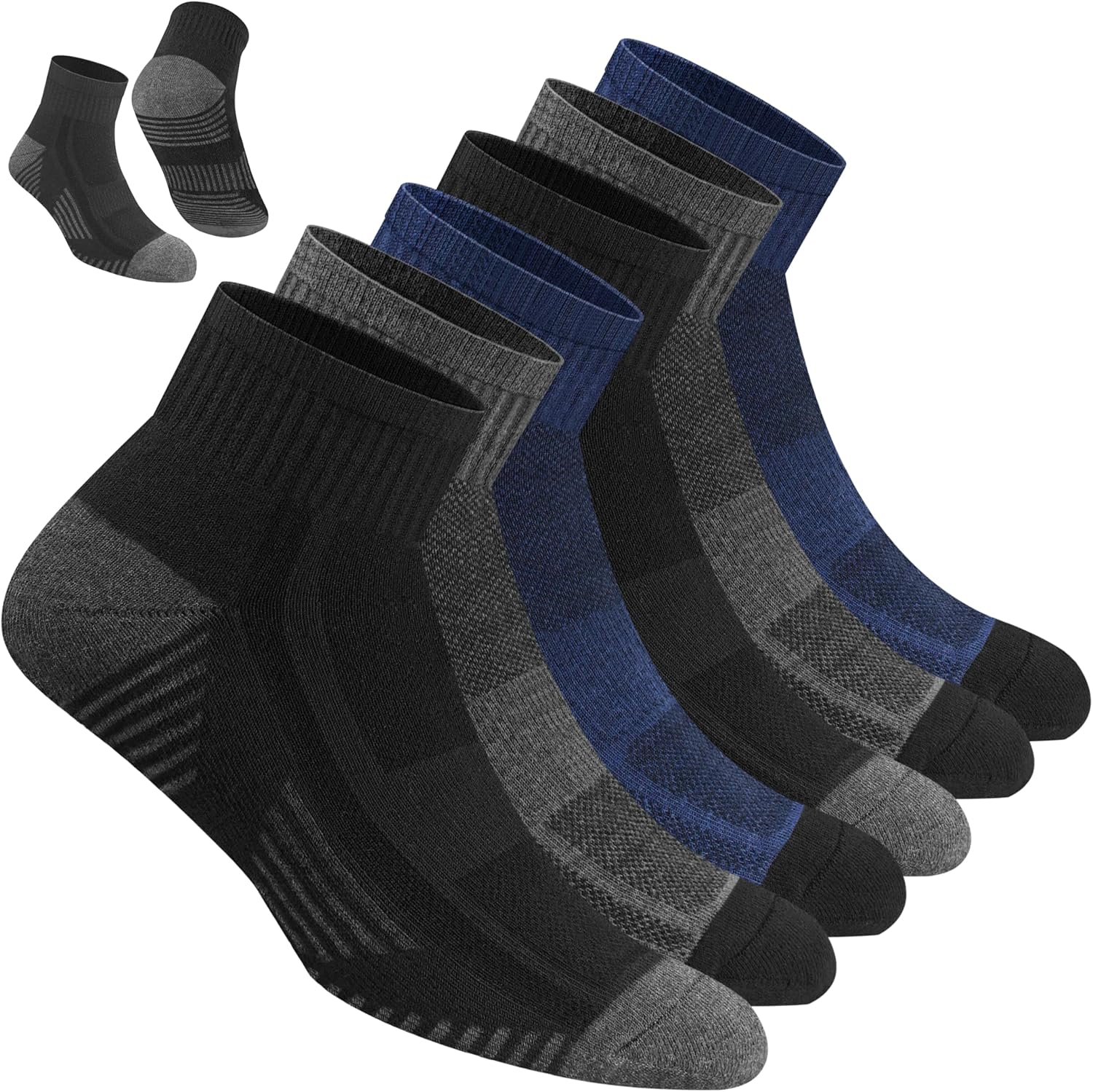 Thumbnail 4 de NAVYSPORT calzini sportivi da uomo in cotone (confezione da 6 paia)