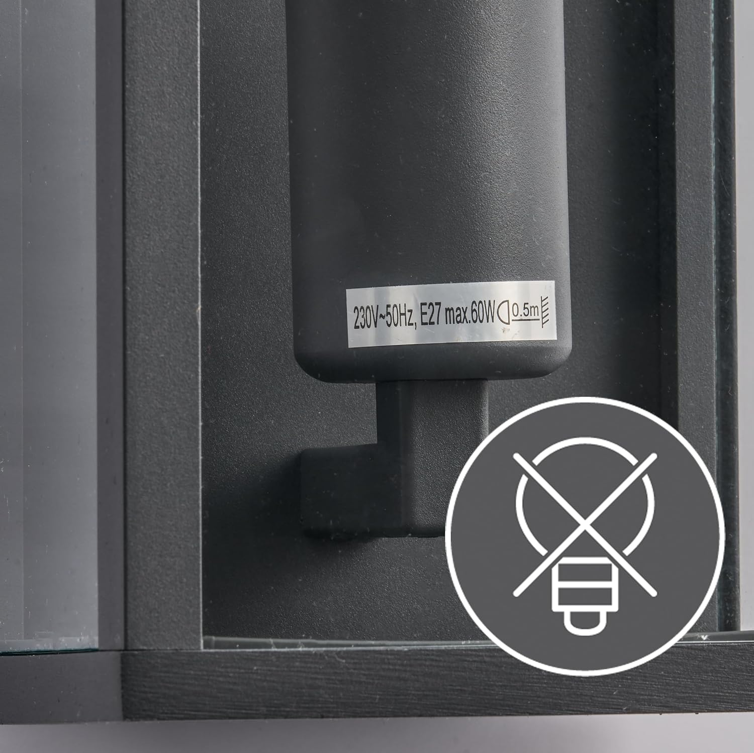 Thumbnail 6 de TRIO Potelets Hudson: lampe d'extérieur en aluminium moulé anthracite (1 ampoule, non incluse)