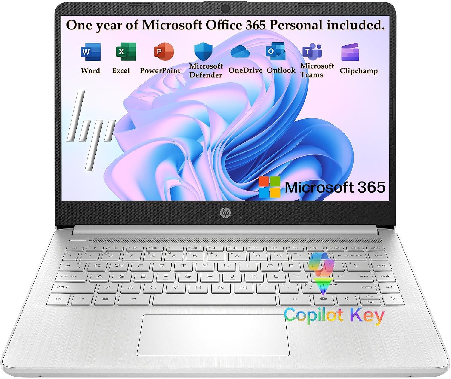 Detalle de HP laptop with 128GB storage