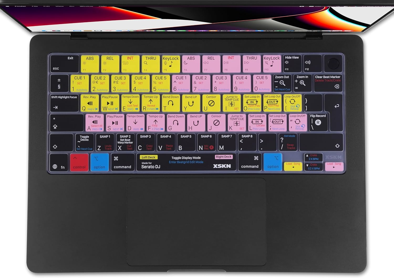 Thumbnail 5 de XSKN Serato DJ Shortcut Silicone Keyboard Cover, EU Layout for MacBook