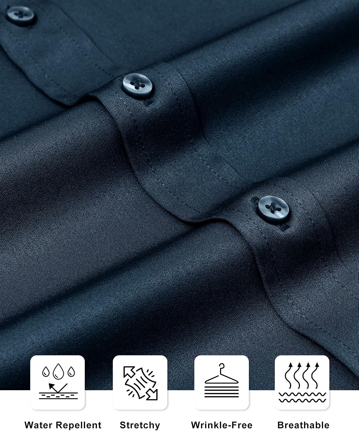 Detalle 1 de Alimens & Gentle Slim Fit Stain Shield Dress Shirt, Stretch Long Sleeve