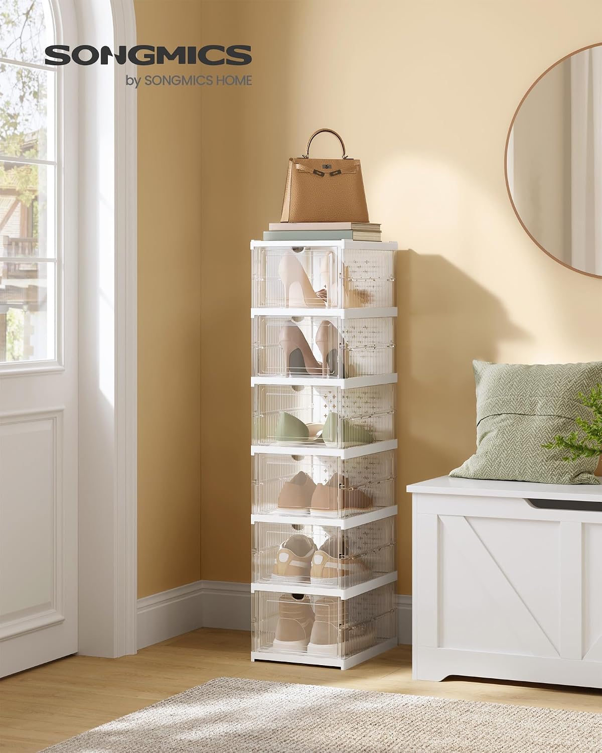 Detalle 2 de SONGMICS LSP205W01 Cajas para zapatos 6 unidades