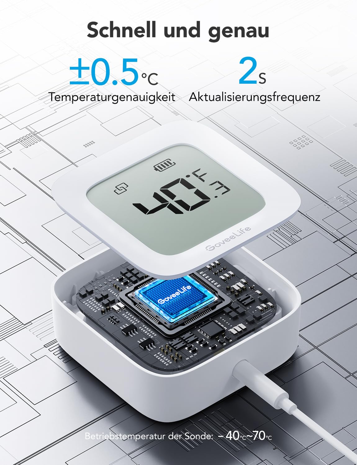 Thumbnail 3 de GoveeLife WLAN Kühlschrankthermometer mit Alarm