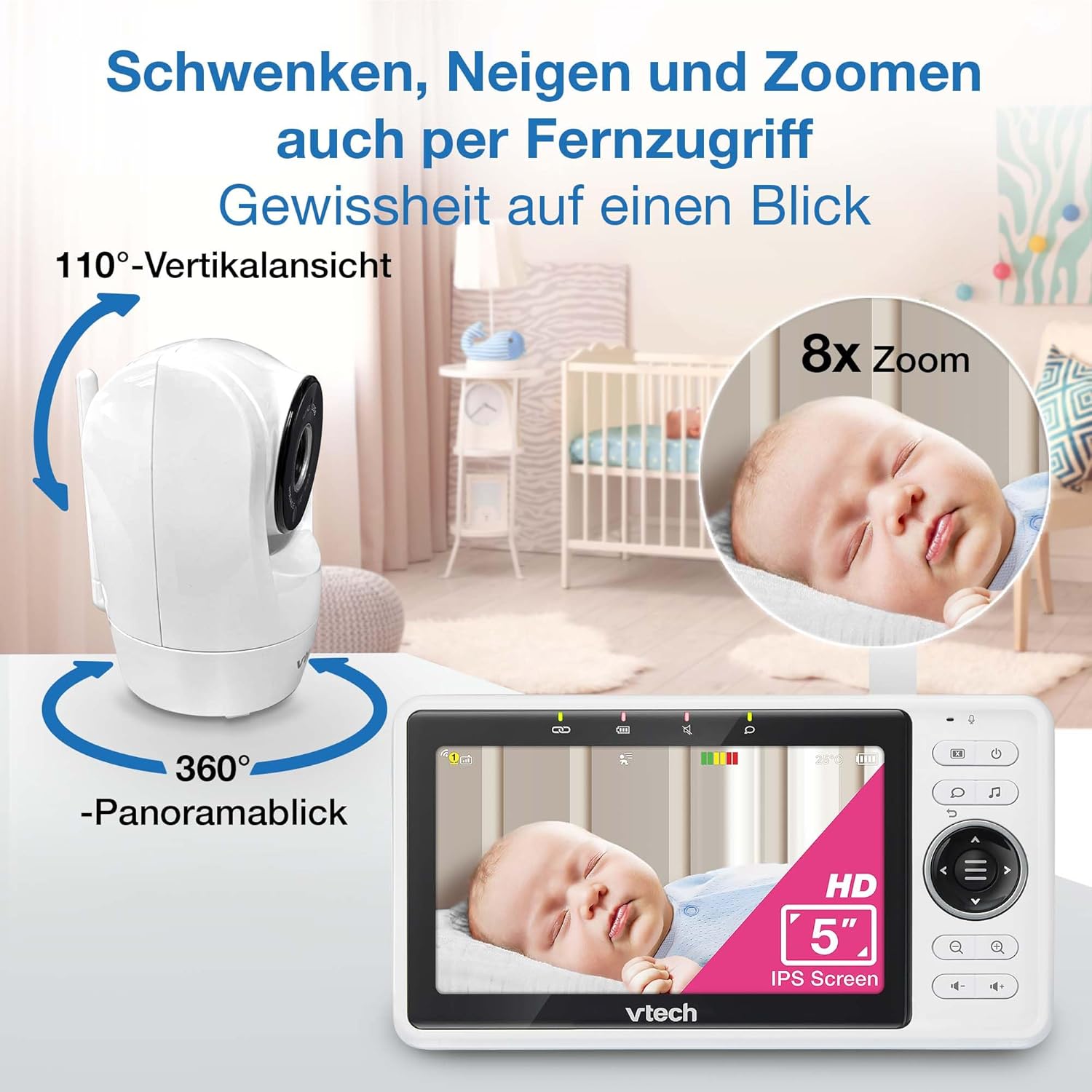 Thumbnail 5 de VTech VM901-2W Babyphone mit 2 Kameras