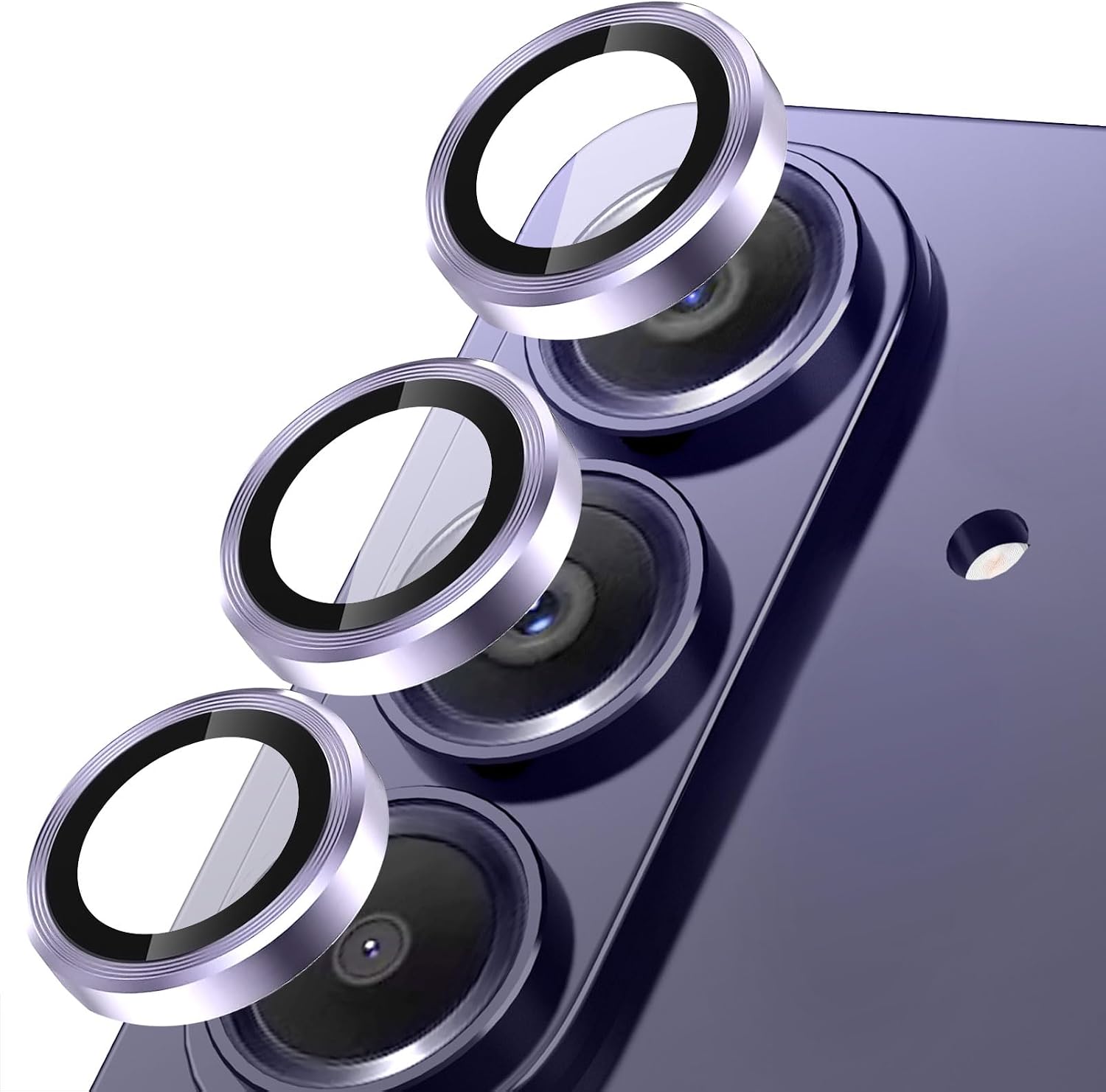 Detalle de SiHPuoy Camera Lens Protector for Galaxy S26/S26 Plus, Purple, 9H Glass