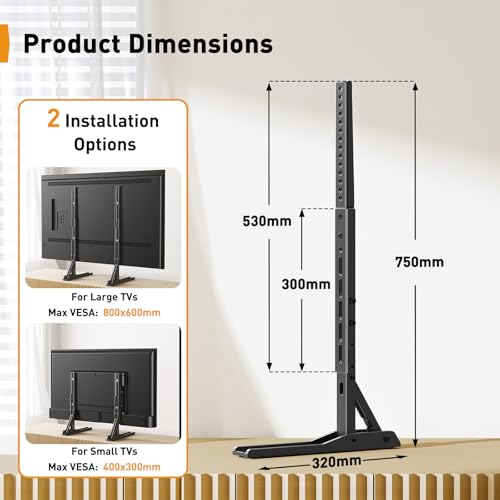 Detalle 1 de Perlegear Soporte TV Universal 22-70" con Altura Ajustable