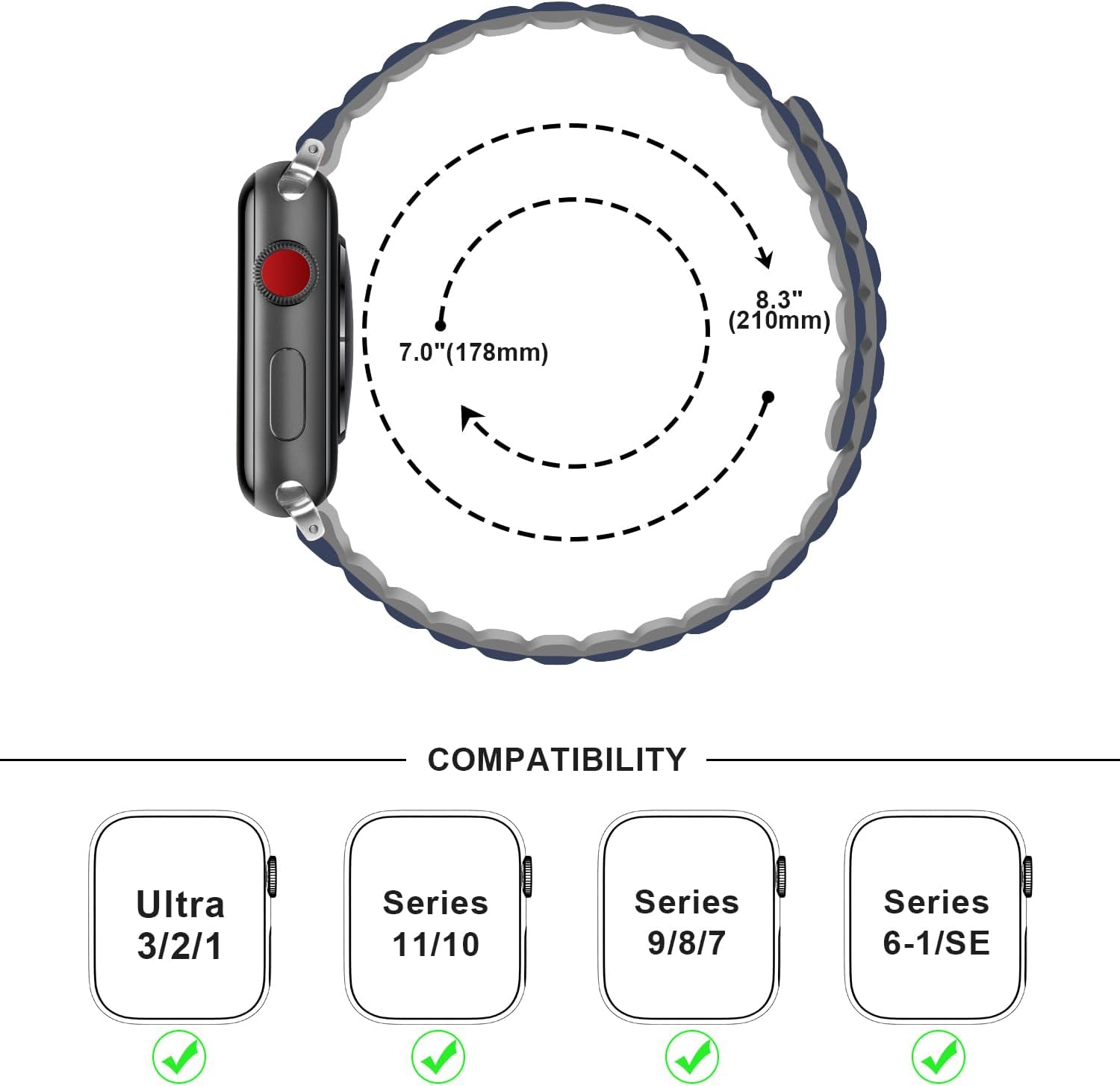 Thumbnail 3 de Anlinser Magnetic straps for Apple Watch 49mm