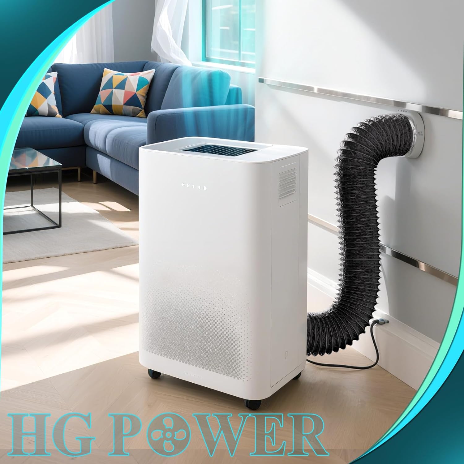 Thumbnail 6 de HG Power Abluftschlauch 100 mm, 5 m flexibler PVC‑Alu Lüftungsschlauch (schalldämmend), schwarz