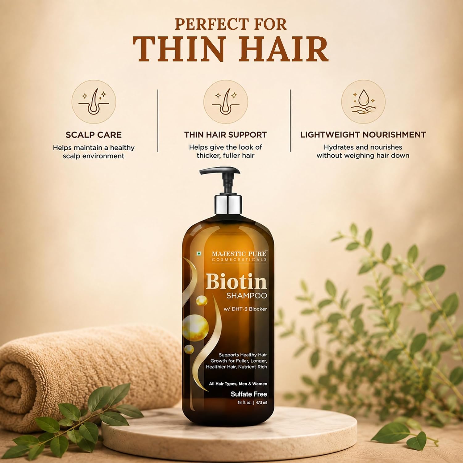 Thumbnail 6 de Majestic Pure Biotin Volumizing 16 fl oz