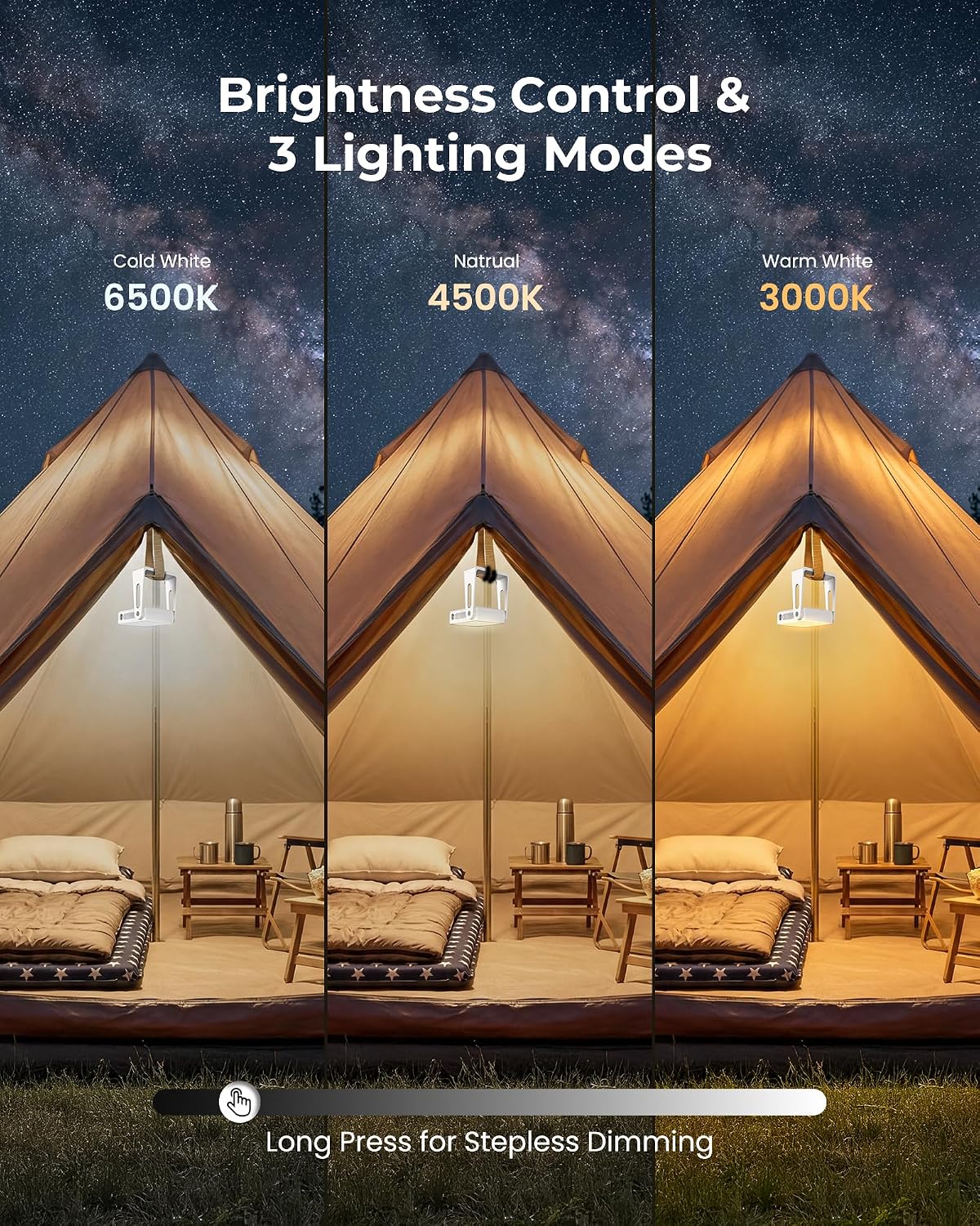 Detalle 2 de Portable LED Camping Lanterns 4000mAh