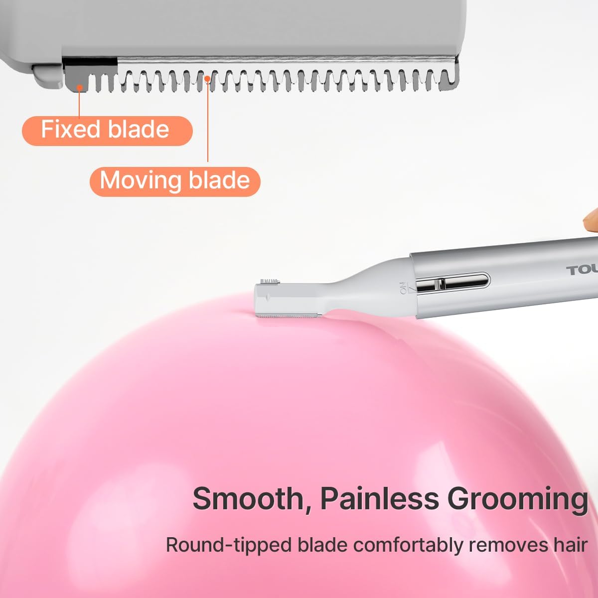 Thumbnail 3 de TOUCHBeauty Electric Eyebrow Trimmer AG-1658 (Silver) – compact facial hair remover for precise shaping