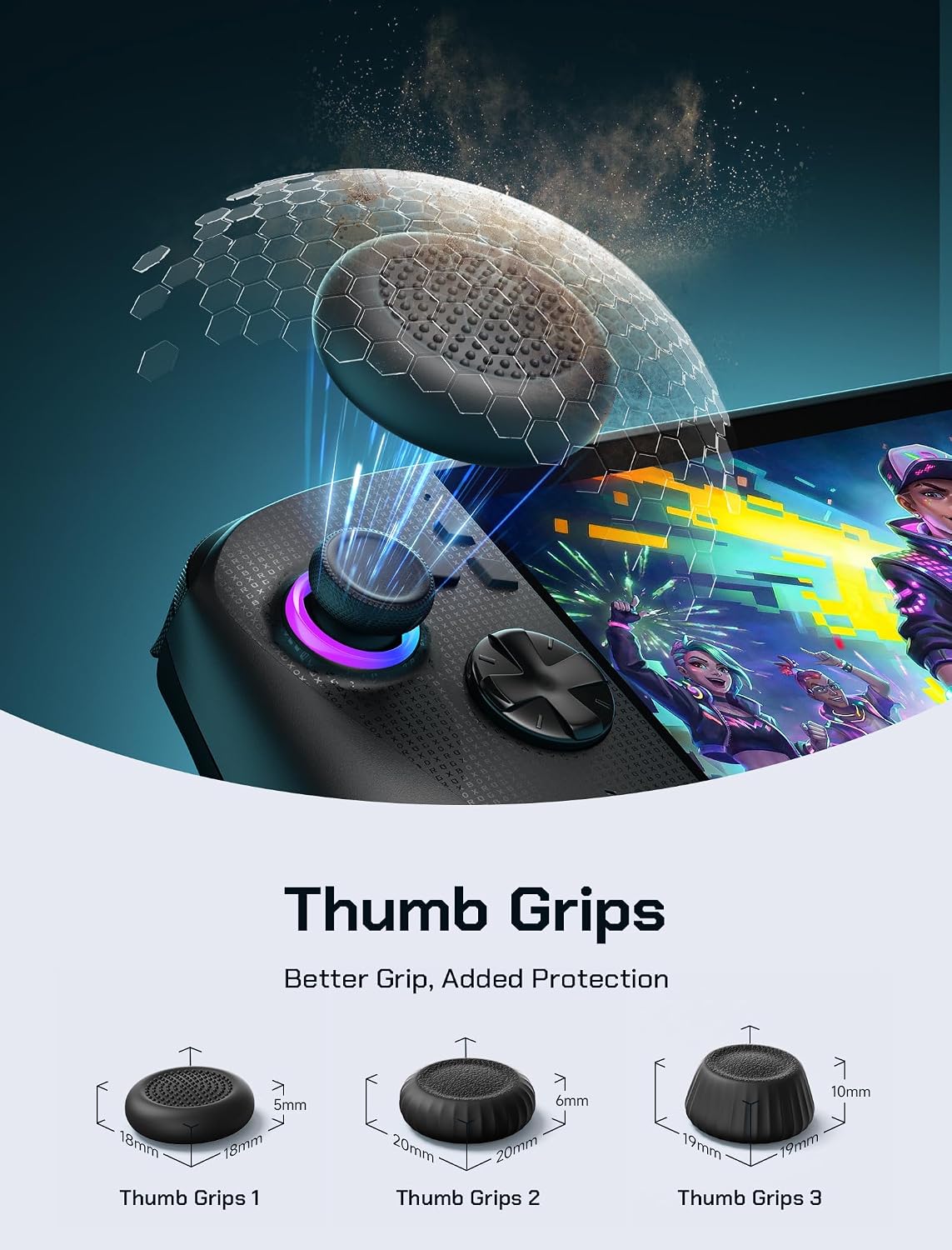 Thumbnail 6 de JSAUX Carrying Case Bundle for ROG Xbox Ally X (2025) — Screen Protectors, Thumb Grips, and Travel Bag Set