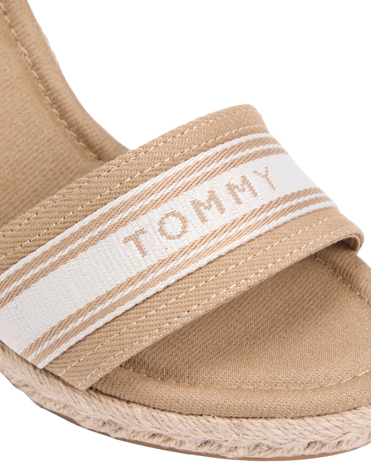 Detalle de Tommy Hilfiger High Wedge Espad Webbing FW0FW09342: espadrille è wedge con intreccio e fascetta TT