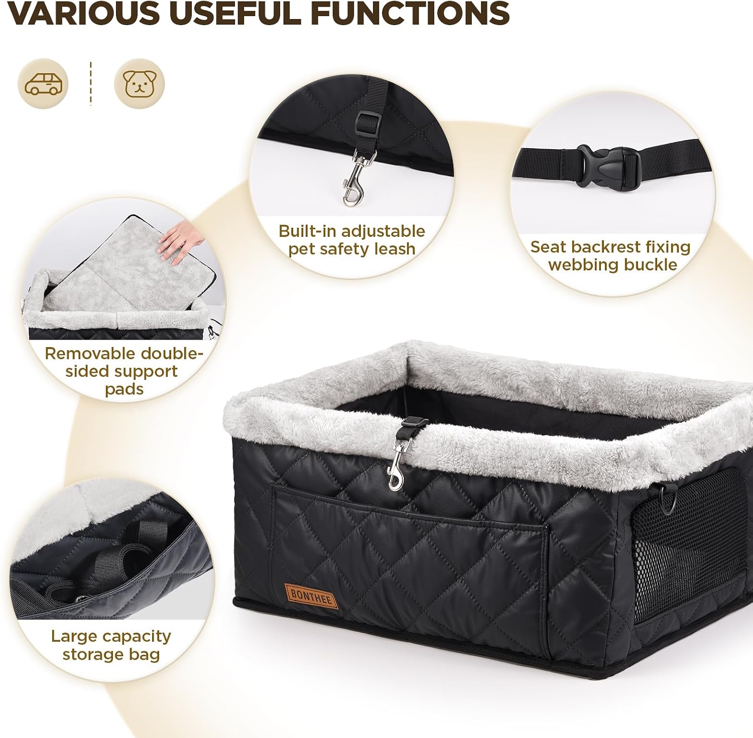 Thumbnail 4 de Dog Booster Car Seat for Small Dogs