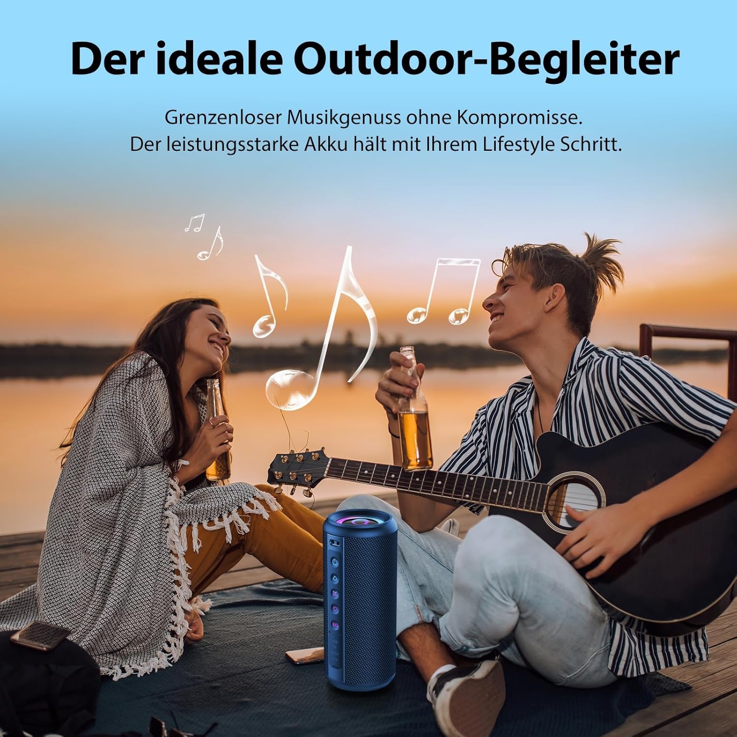 Thumbnail 2 de Bluetooth Lautsprecher 2026 Musikbox – 360° Hi‑Fi Klang, IPX7, 30 Std Akku, RGB Licht, Bluetooth 5.4