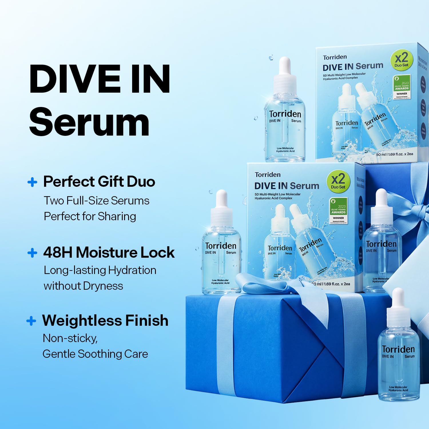 Detalle 2 de Torriden DIVE IN Hyaluronic Acid Serum, 50 mL, 2-Pack