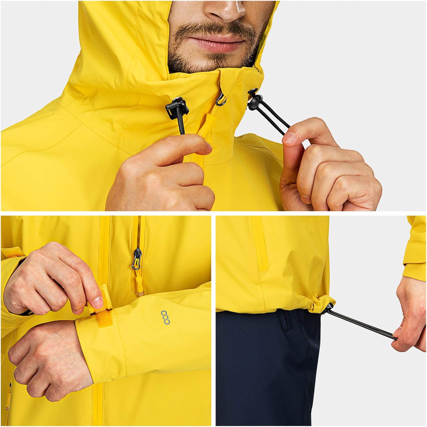 Thumbnail 5 de 33,000ft Regenjacke Herren – Wasserdichte, leichte Outdoorjacke mit Kapuze