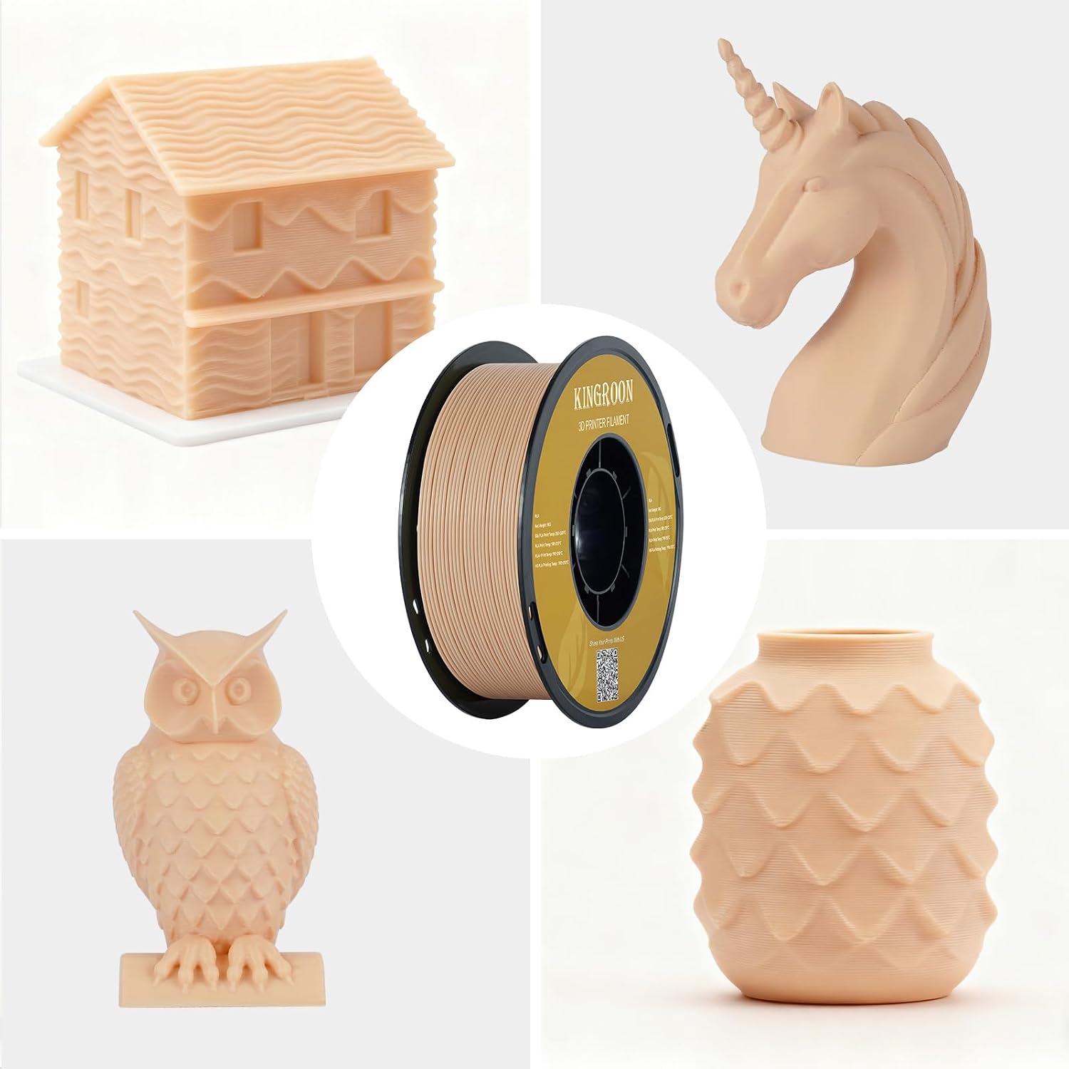 Detalle de Kingroon PLA Filament Bundle 1.75mm (10kg) – Multicolour for 3D Printers