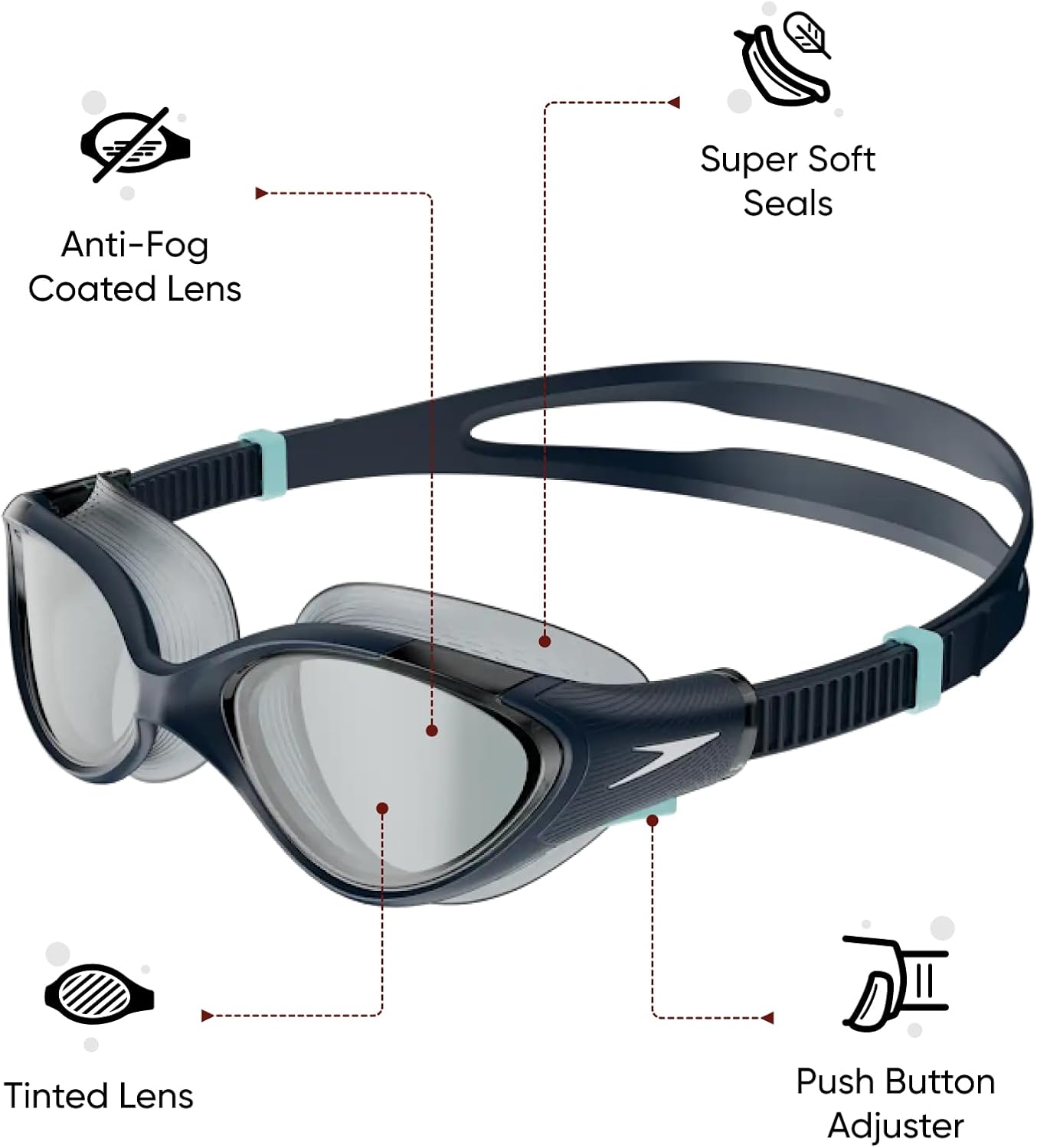 Detalle 2 de Speedo Biofuse 2.0 Mirror Gafas de Natación 🏊