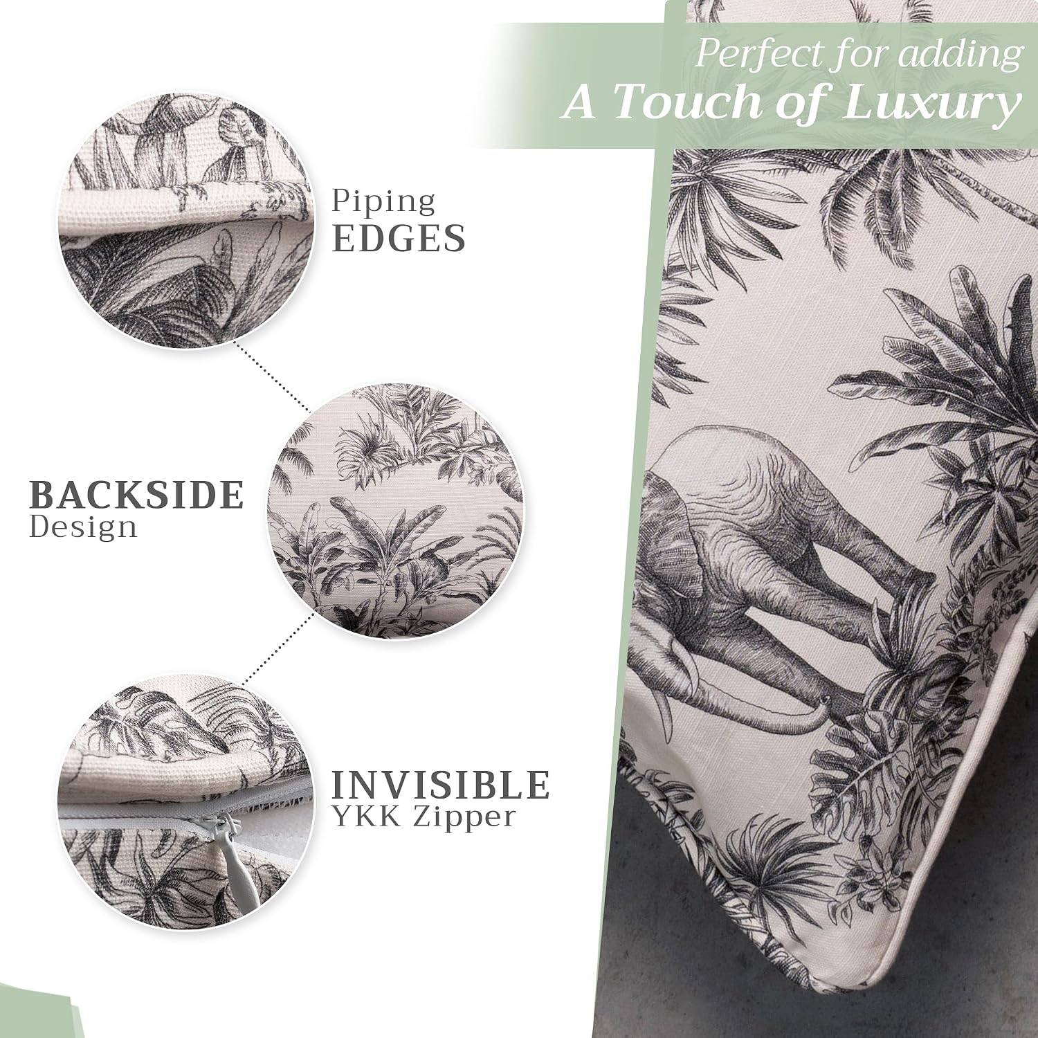 Detalle 2 de Maison d' Hermine Throw Pillow Cover, 100% Cotton