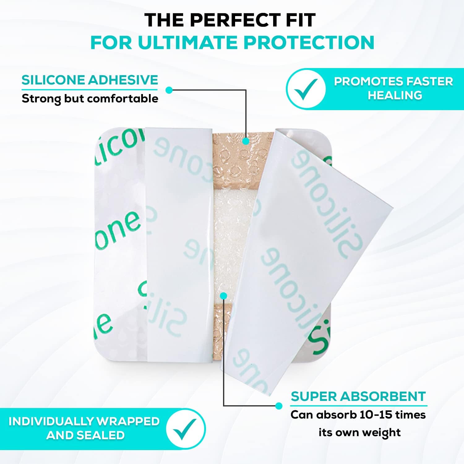 Detalle 2 de MedVance Silicone Foam Adhesive Dressing, 2" x 2", Box of 10