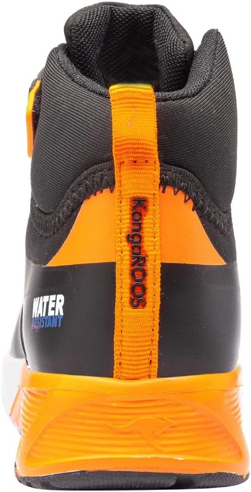 Detalle de KangaROOS Jungen Kx-hydro Sneaker – Jet Black Neon Orange, Größe 35 EU