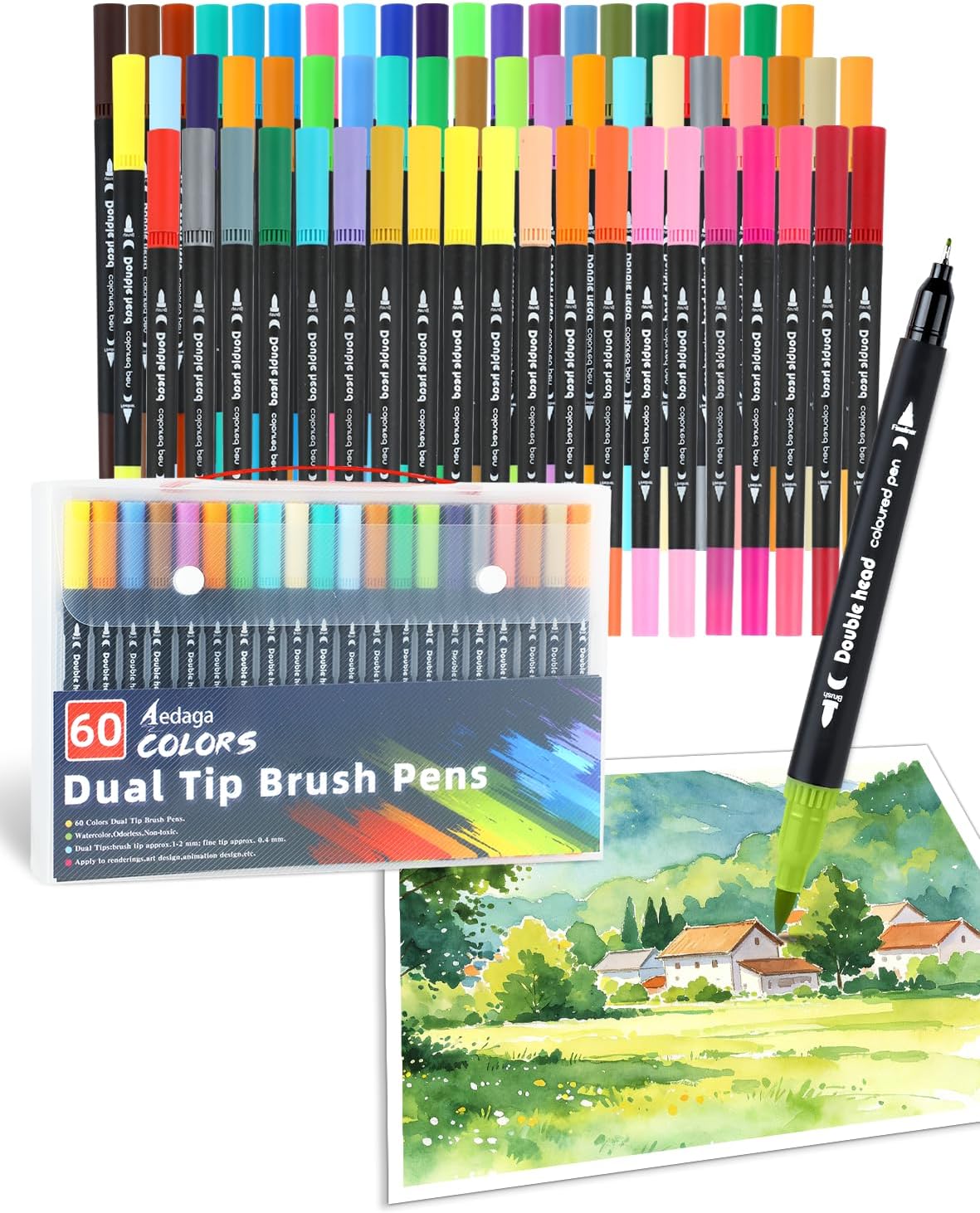 Thumbnail 6 de Brled 120 Colour Numbered Dual Tip Brush Pens (Extra Fine & Brush Tips) with Free App