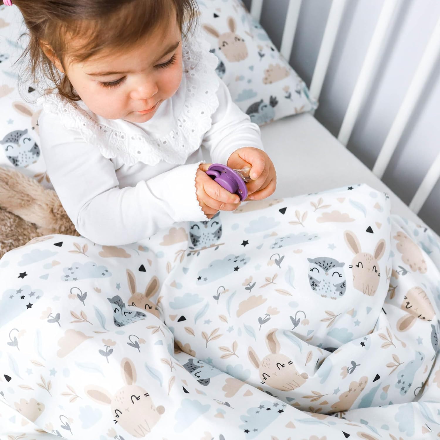 Thumbnail 5 de Totsy Baby Parure de lit bébé en coton 90x120 cm (couette + oreiller + housse de couette) avec taie d’oreiller 40x60 cm