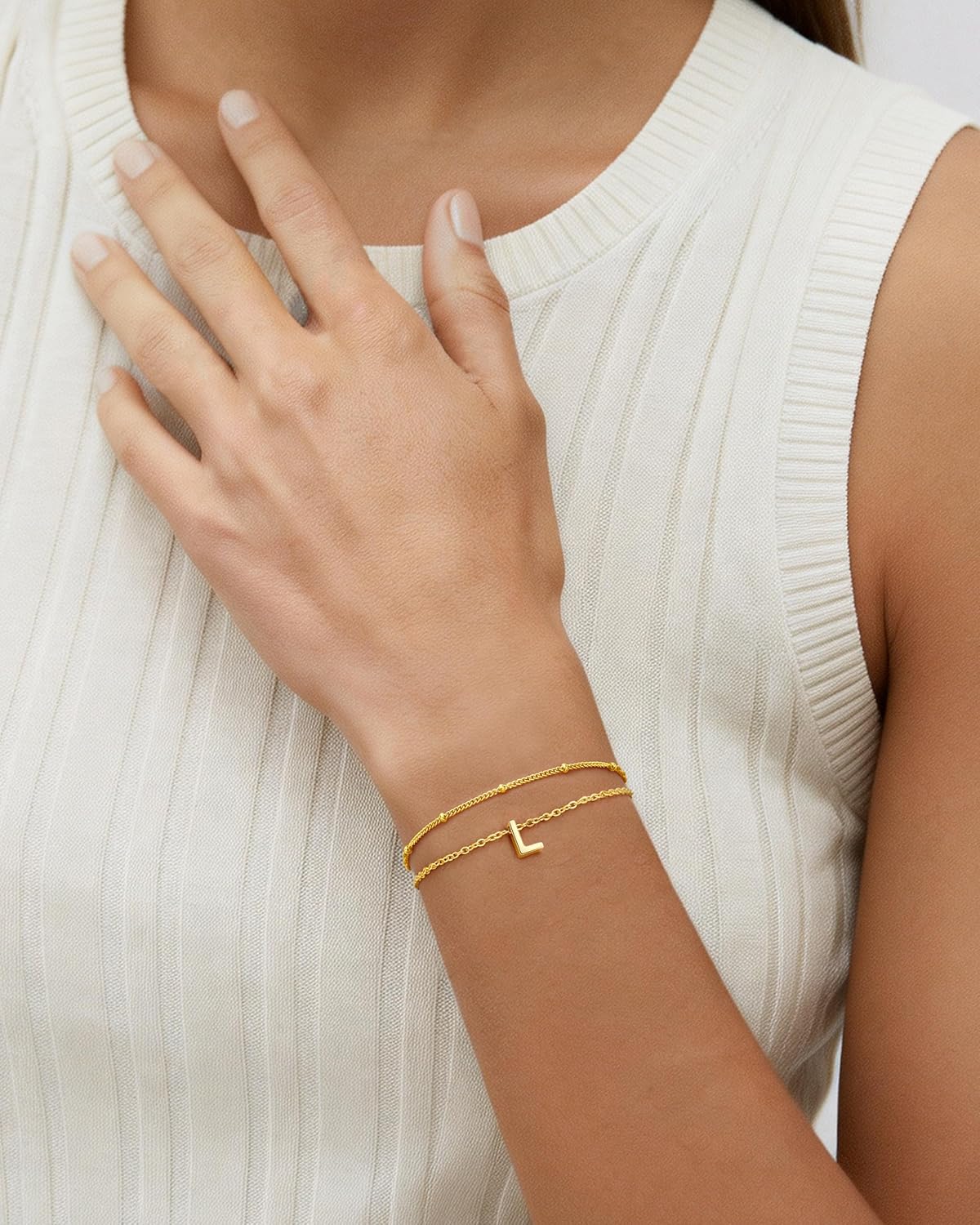 Thumbnail 4 de J.Fée Bracciale con Iniziali per Donna in Argento 925 e Oro 14K placcato