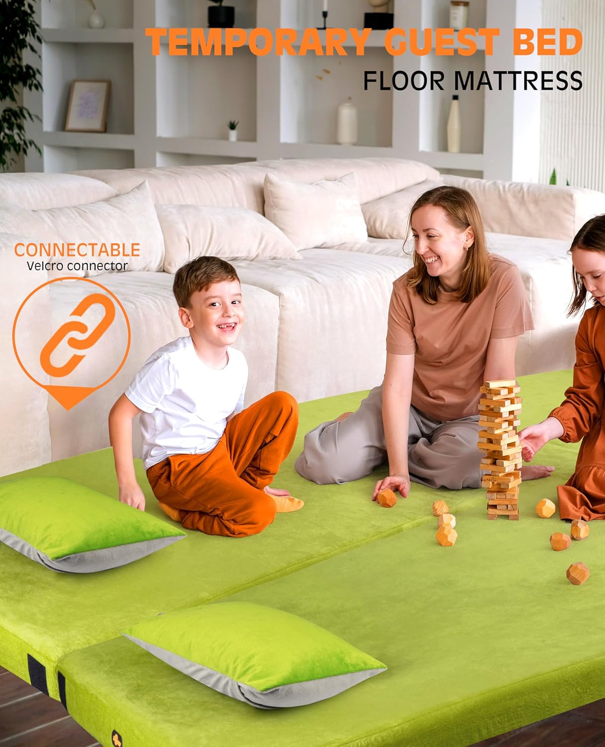 Detalle de GAIALOOP 4-Inch Memory Foam Camping Mattress — Extra Thick Comfort for Campers and Guests